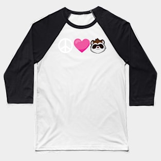 Peace Love Ferrets Baseball T-Shirt